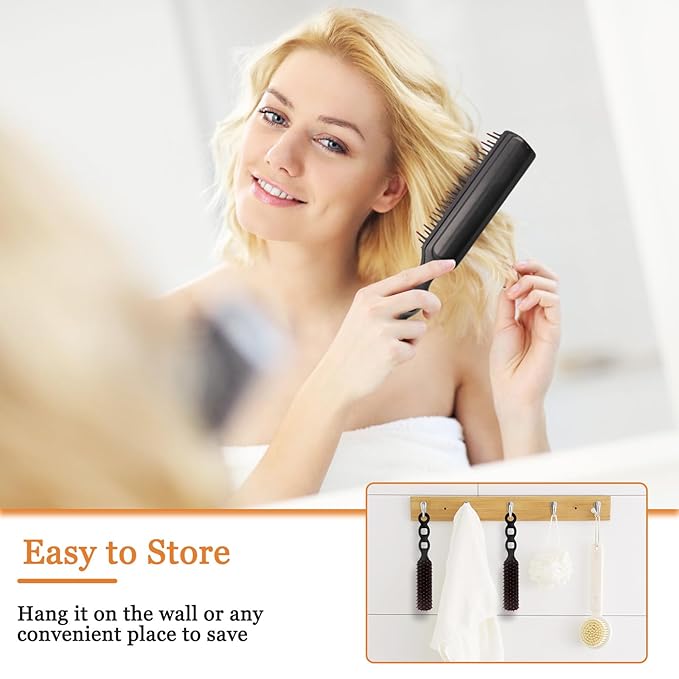 NICEMOVIC Hair Brushes Bulk 6 Pack for Women, Homeless Bulk Hair Brush Comb Set, Disposable Individually Wrapped Homeless Care Package Supplies Bulk Hair Combs Hygiene Supplies for Shelter and Hotel