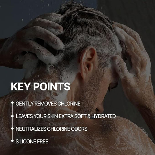 Enjoy Swim 3-in-1 Body, Hair and Face Wash for Men, Chlorine Removal & Hard Water Treatment, Odor Care| Relieves Dry, Itchy Skin | Perfect for Swimmers | 16.9 Ounce, 500ml