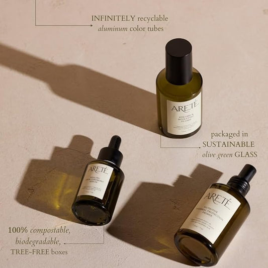 ARETÉ Lunar Leave In Conditioning Mist Hair Spray Leave In Conditioner for Curly Hair Detangler Spray for Women, Anti Frizz with Milk Thistle & Aloe, Made in USA, 3.9oz