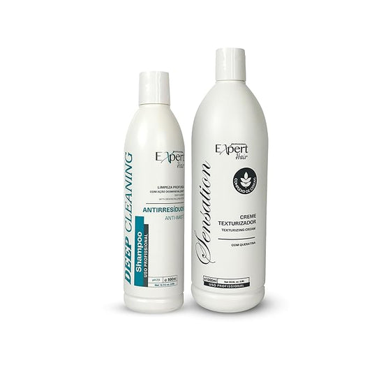 Expert Hair Perfect Straightening Kit - Deep Cleansing Shampoo and Sensation Texturizing Cream