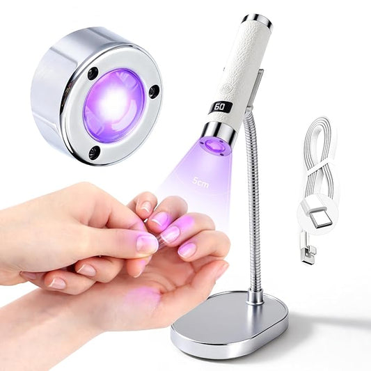 Saviland Essentials UV Light for Gel Nails: Smart Sensor 10s Fast Curing UV Nail Lamp with Magnetic Stand Holder 360° Coverage Curing for Nail Charms Nail Glue Nail Gems Nail Lamps for Gel Polish