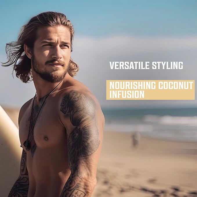 Viking Revolution Sea Salt Spray for Hair Men - Hair Texturizing Spray with Kelp, Aloe Vera and Red Algae Extract to Add Volume and Texture - Ocean Breeze and Coconut Scent, 8.8oz each