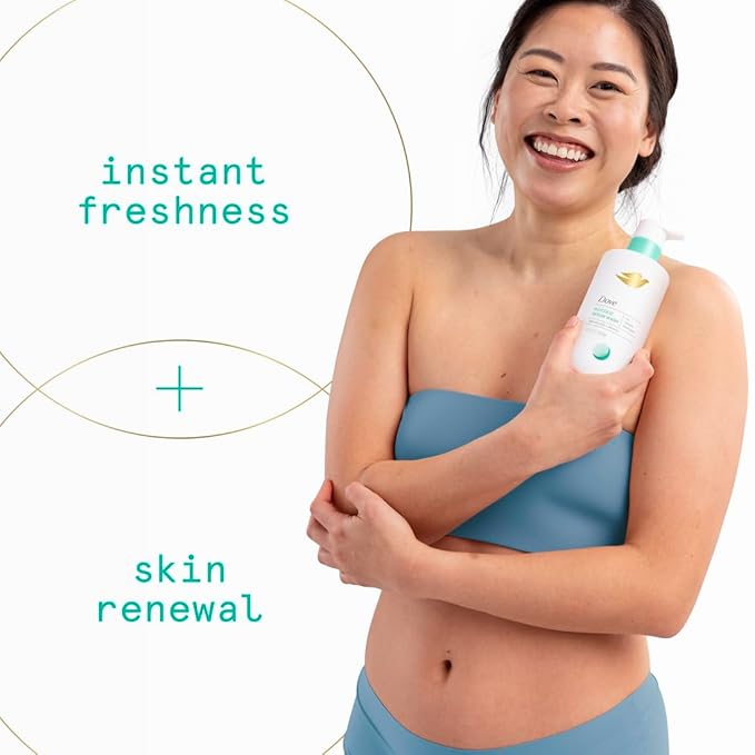 Dove Glycolic Serum Body Wash for Women - pH Optimized Feminine Wash For Skin Renewal & Odor Control, 14.2 oz