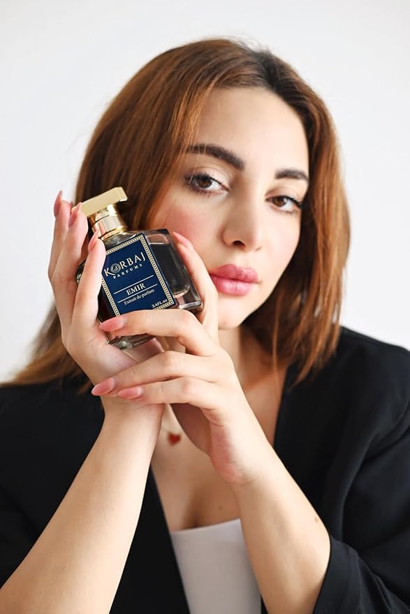 KORBAJ PARFUMS Emir - Arabian Perfume for Women, Eau de Parfum Men with with Sicilian Orange, Calabrian Bergamot - White Musk, Vanilla, Amber and Fruity Notes100ml