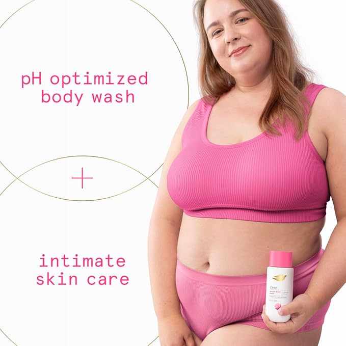 Dove Whole Body & Intimate Wash for Women - Gynecologist Tested Unscented Feminine Wash For Sensitive Skin, 8 oz