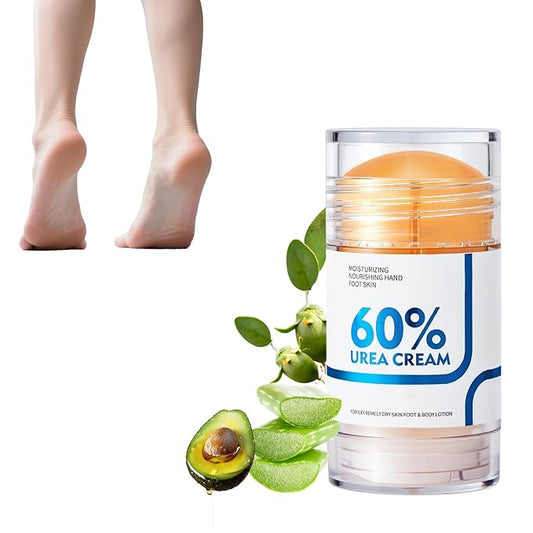 Foot Care Urea Cream Stick 60% Urea Deeply Moisturising with Rapid Absorption Nourishes Dry Skin Removes Dead Skin Suitable for Feet, Knees and Elbows 40g