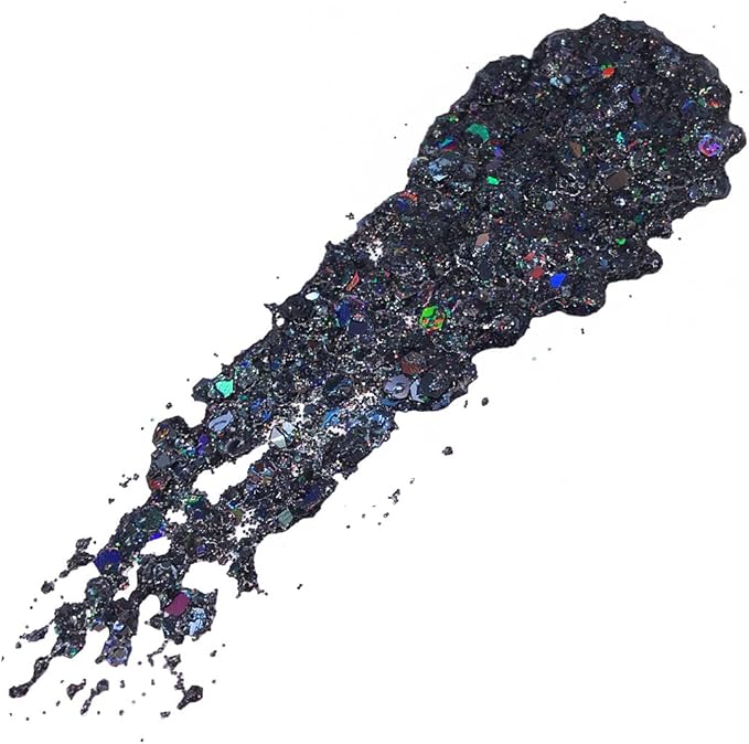Black - Holographic Body Glitter Gel for Body, Face, Hair - Vegan & Cruelty Free - Electric Bliss Beauty (Black)