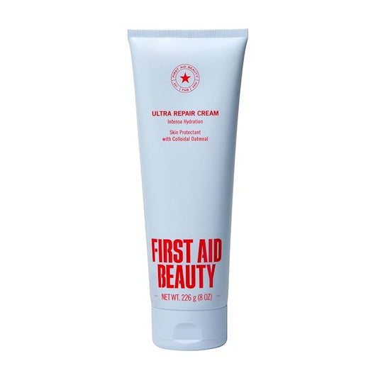 First Aid Beauty - Ultra Repair Cream - Intense Hydration Face & Body Moisturizer - Whipped Colloidal Oatmeal Clinically Proven to Strengthen Skin Barrier in 7 Days - Helps Relieve Eczema, 8 oz