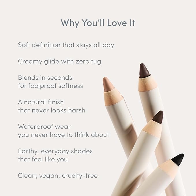 Ravie Beauty Soft Definition Longwear Eyeliner Pencil – Soft, Blendable, Waterproof & Smudge-Resistant Eye Liner for Everyday Natural Look – Vegan, Cruelty-Free, Clean Formula (Umber)