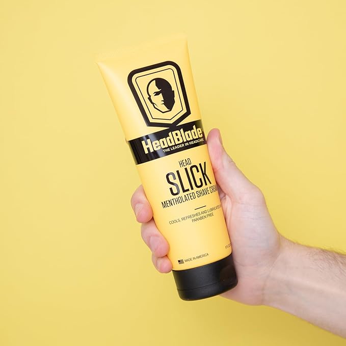 HeadBlade HeadSlick Shave Cream 8 oz for Smooth Headshaving for Bald Men, Helps with Irritation, Redness, & Razor Burn