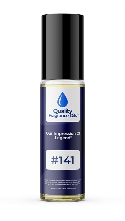 Quality Fragrance Oils' Legend Impression #141 | Long-Lasting Perfume Oil, Alcohol-Free, Strong Scent, 10ml Roll-On | Affordable Alternative to Designer Fragrances