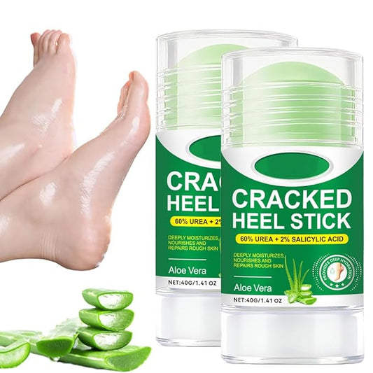 Urea Cream 60% Urea Foot Care Stick, Foot Care Cream for Feet Callus Remover and Relieves Cracking, Feet Moisturizer Stick for Dry Cracked Heels, Hands, Knees (2)