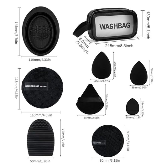 MAANGE Makeup Brushes 49 Pcs Makeup Kit, Multi-functional Makeup Tool Set with Makeup Brush Foundation Brush Make up Brushes Set (Black, 49 Piece Set)