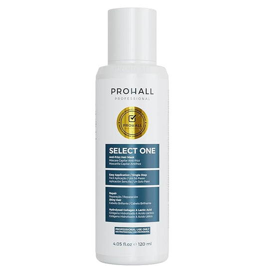 Brazilian Keratin Treatment Blowout Complex-PROHALL SELECT ONE 4.05 oz-Formaldehyde Free Keratin Hair Treatment at Home-Queratina Brasileña Keratina Para Alisar el Pelo Sin Formol-Off White