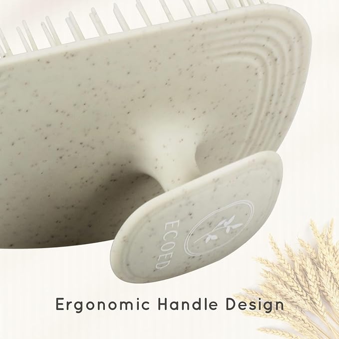 2 PC Scalp Massager Shampoo Brush, Scalp Scrubber & Exfoliator for Dandruff Removal, Wet & Dry Hair and Detangler for Men and Women, Suitable for Short Medium Hair (Natural)