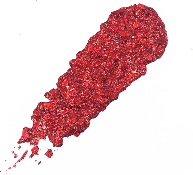 Red - Holographic Body Glitter Gel for Body, Face, Hair - Vegan & Cruelty Free - Electric Bliss Beauty (Red)