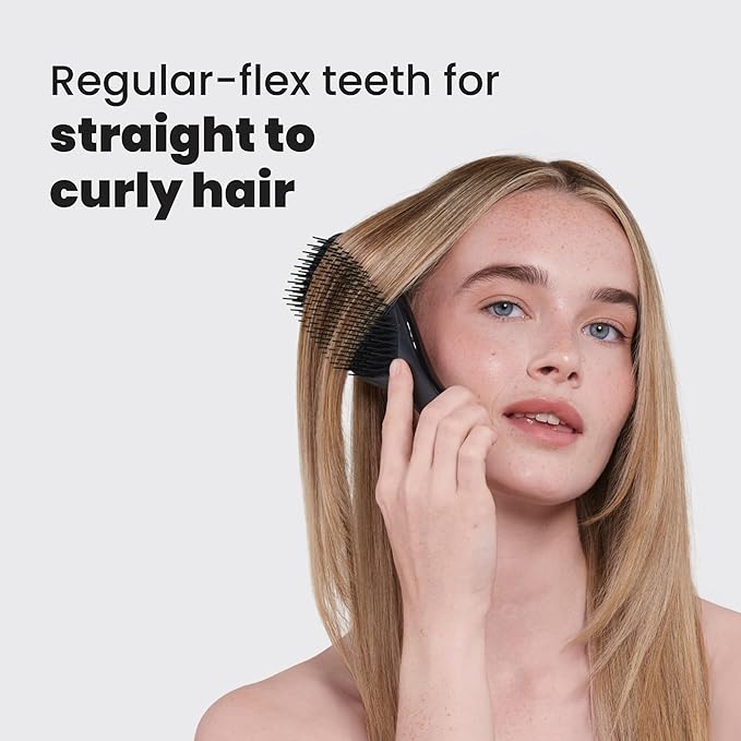 Tangle Teezer Ultimate Detangler Brush for Wet & Dry Hair, Eliminates Knots & Reduces Breakage for All Hair Types, Liquorice Black