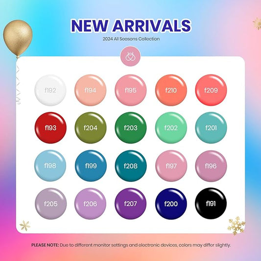 Beetles Gel Nail Polish Set, 23pcs Gel Polish Kit, 20 Colors Pink Green Blue Uv Gel Polish with Base Top Coat, All Season Manicure Tools for Beginners Nail Art Home Gift for Women