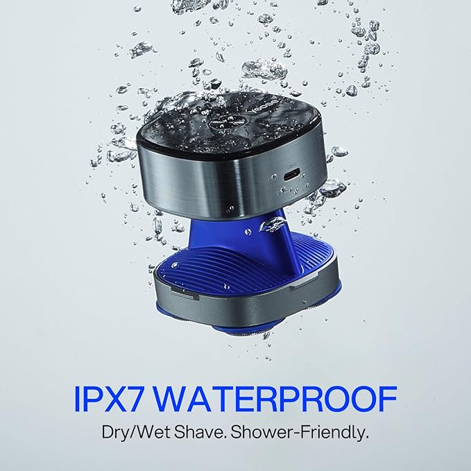 yoose Head Shavers for Bald Men, IPX7 Skin Close Electric Razor for Men (Ergonomic Design, USB-C, 90-Min Usage, 5 Floating Cutting Heads), Intelligent PID Control, Battery Indicator, H5 Silver