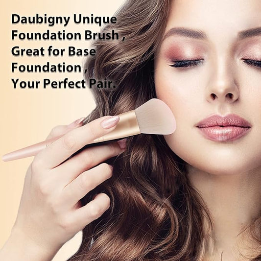 Makeup Brushes,Daubigny 16Pcs Silver Premium Synthetic Makeup Brush Set with Professional Foundation Brushes Powder Concealers Eye shadows Blush Makeup Brush for Perfect Makeup(Pink)