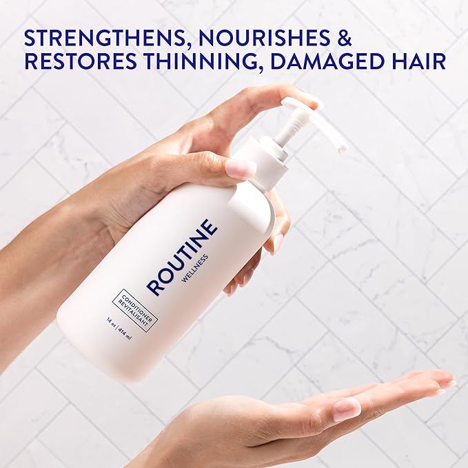 Routine Wellness Anti-Thinning Deep Conditioner for Thinning Hair - DHT Blocker for Hair Loss in Men & Women - Promotes Healthy Hair - Citrus & Lemon Blossom 14oz