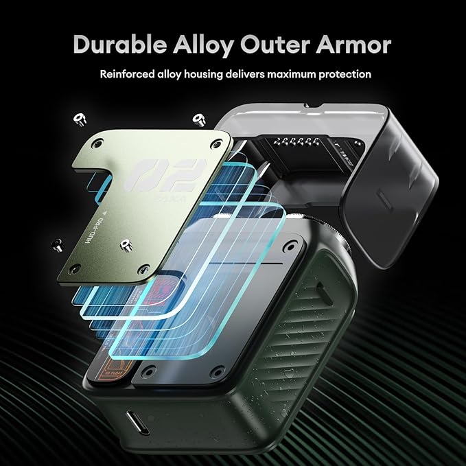 PAXA Mini Electric Shaver for Men,9000Rpm Electric Razor for Men,Magnetic Dual-Head Rotary Pocket Shaver IPX7 Waterproof Wet & Dry for Shaving Face,USB-C Rechargeable for Home,Car,Travel(Green)