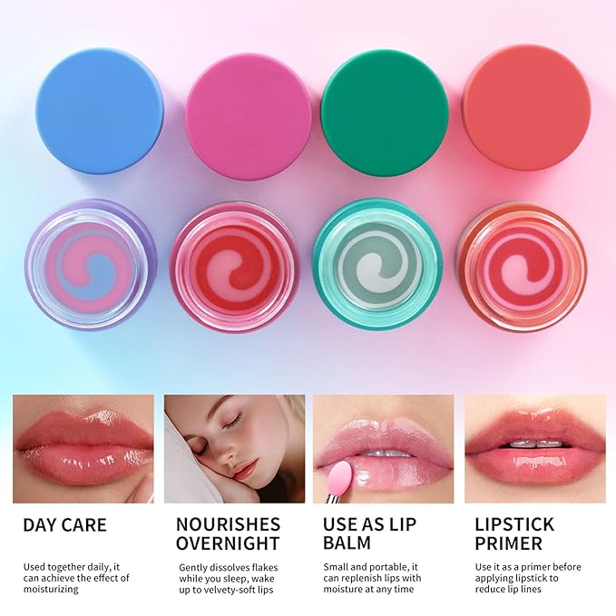Overnight Lip Mask for Dry Lips, Intensive Hydrating Lip Sleeping Mask with Shea Butter, Repairs Flaky & Chapped Lips While You Sleep, Wake Up to Softer, Smooth Lips (Blueberry)