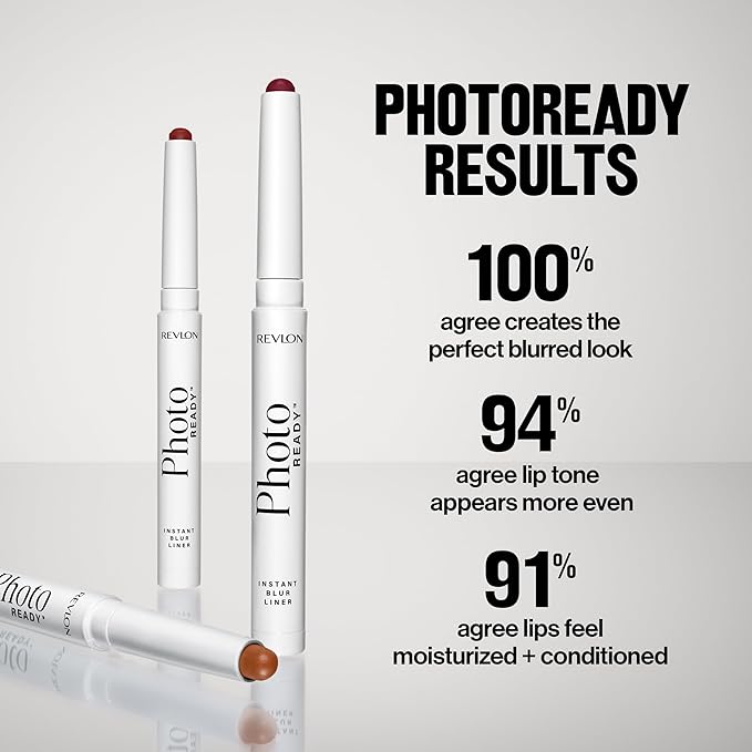 REVLON PhotoReady Blur Liner, Soft Matte Lip Makeup to Overline for Instant Natural, Fuller-Looking Lips, 008 Hazy, 0.05 oz