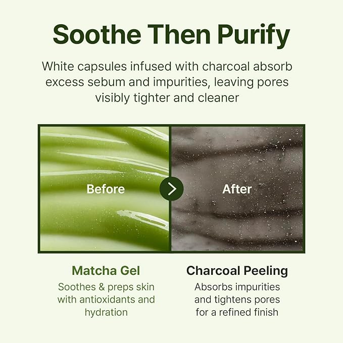 CENTELLIAN 24 Madeca Matcha Peeling Gel (5.07fl oz) – Gentle Exfoliator for Clear, Smooth & Balanced Skin, Korean Skin Care. Matcha-TECA Complex, Charcoal Capsules.