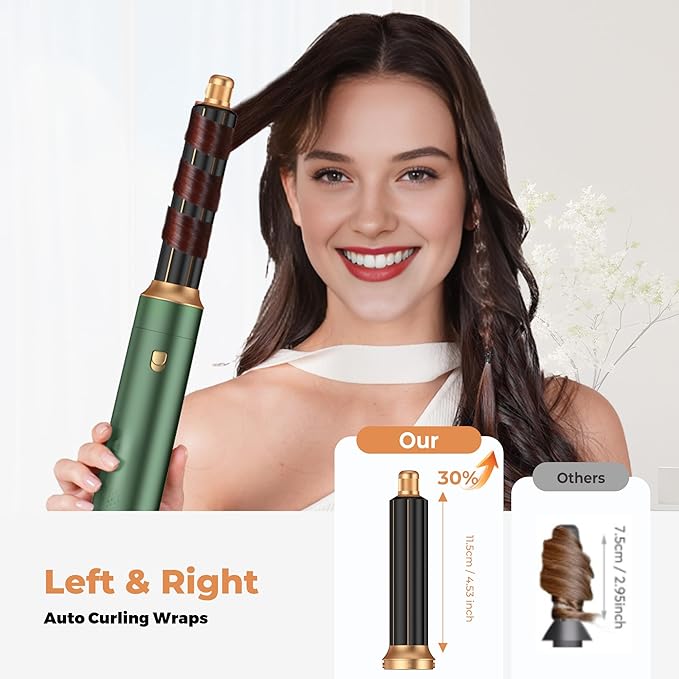 5 in 1 Blow Dryer Brush Set,Hot Air Styler Negative Ion Air Curling Wrap Air Curler, Round Brush Blow Dryer Curling Iron Hair Styling Tools Gift for Dry,Volumize, Straight,Curl,100-120V