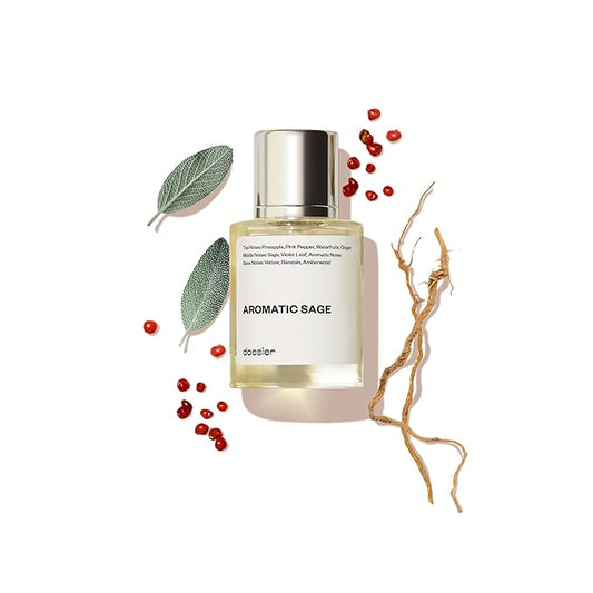 Dossier - Aromatic Sage 1.7 Fl oz (50ml) - Eau de Parfum - Inspired by Valentin's Born in Roma U.omo - Perfume Luxury - Pure Infused - Paraben Free - Vegan - For Men