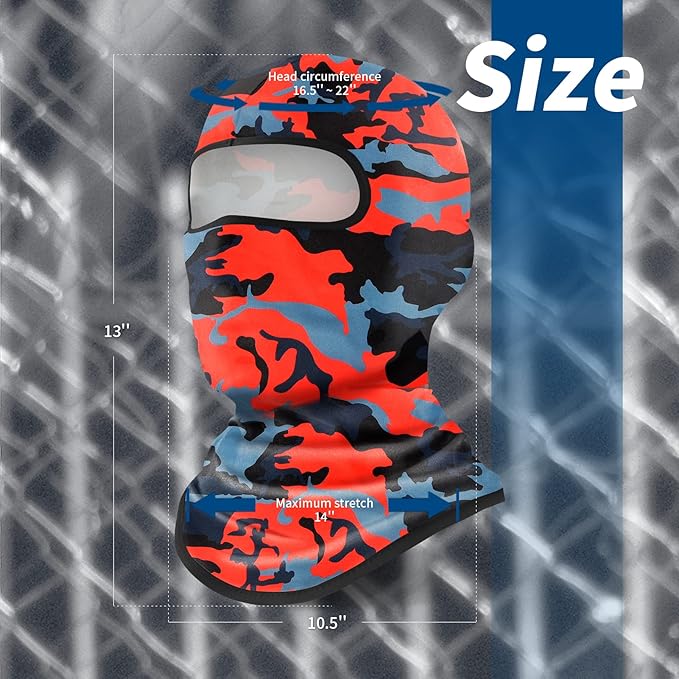 YESLIFE UPF 50+ Balaclava Ski Mask, Motorcycle UV Protector, Motorcycle Helmets Face Mask for Men and Women