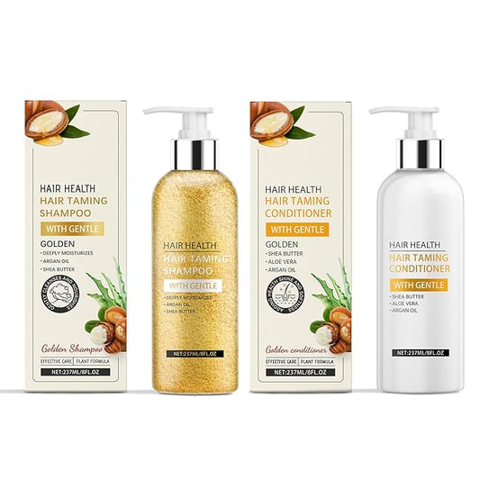 Argan Oil Shampoo and Conditioner Set, Moroccan Hair Care, For Curly, Straight, Dry and Damaged Hair, Moisturizing, Hydrating, Anti Frizz, Scalp Cleansing & Hydrating Hair Wash