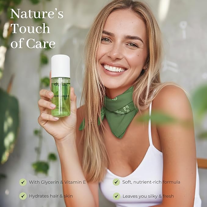 DUSA Bergamot Hair Perfume & Body Mist for Women – Long Lasting Body and Hair Mist, Vacation Spray & Perfume para el Cabello de Mujer with Nourishing Oil, 100 ml