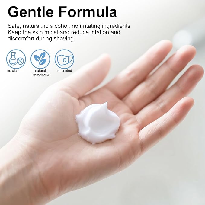 Travel Shaving Cream Bulk for Men 8ml/0.28fl oz,Disposable Shaving Cream in Bulk Individual Travel Shave Cream for Hotel Homeless Charity Home Nursing(Unscented,Pack of 50)