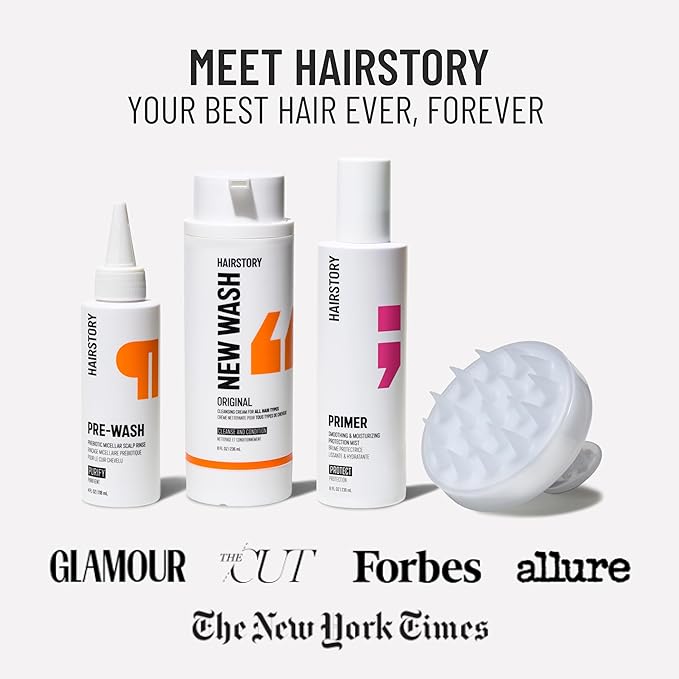 Hairstory Primer, Smoothing And Moisturizing Protection Mist for All Hair Types, Smoothing Detangler, Heat, Humidity & UV Protectant, 8oz