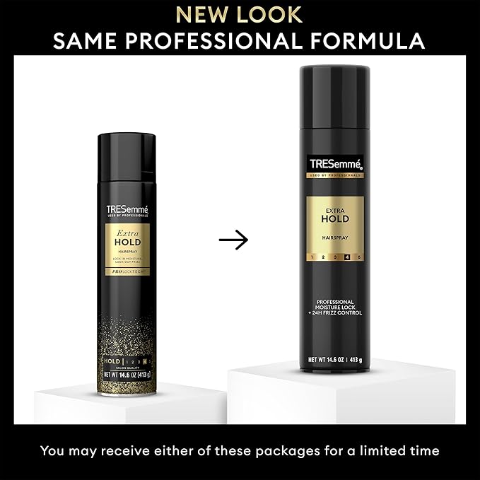 TRESemmé Hairspray, Extra Hold, 2-Pack – Moisturizing Hair Spray, Anti-Frizz Products, Humidity Protection, 14.6 Oz Ea