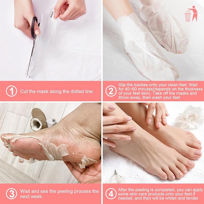Foot Peeling Mask Exfoliant for Peeling Off Calluses, Natural Exfoliator for Dry Dead Skin, Callus, Repair Rough Heels Soft Smooth Touch