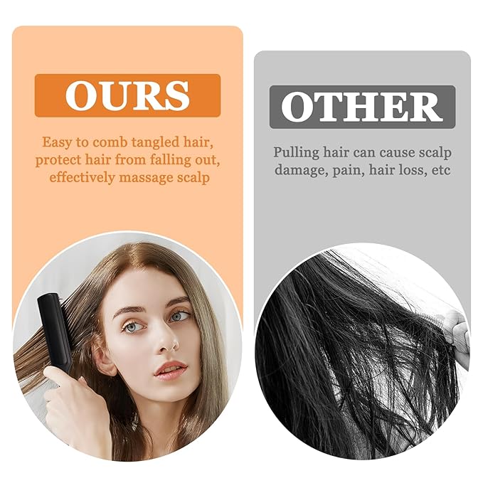 NICEMOVIC Hair Brushes Bulk 6 Pack for Women, Homeless Bulk Hair Brush Comb Set, Disposable Individually Wrapped Homeless Care Package Supplies Bulk Hair Combs Hygiene Supplies for Shelter and Hotel