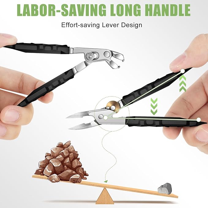 Toenail Clippers for Thick Toenails, Angled Head Large Toe Nail Clippers for Thick Nails for Men, Heavy Duty Slanted Nail Clippers with Wide Jaw, Ingrown Toenail Clippers with Long Handle