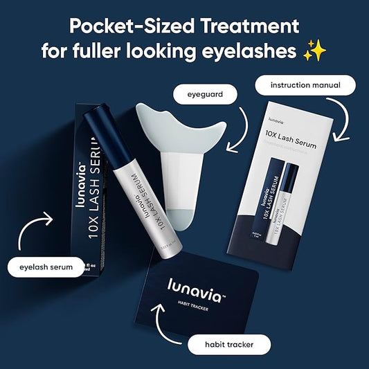 Eyelash Serum - Peptide & Botanical 10X Lash Conditioner for Healthier, Stronger-Looking Lashes - Nourishing Lash Serum with Ginseng Extract for Daily Lash Care