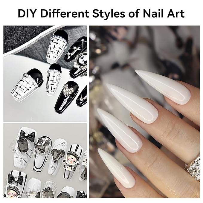 JODSONE 1Pcs 16.5ml Pure White High Gloss Winter Color Gel Polish U V/LED Soak-Off Gel Nail Polish Colorful Bottle Simple Bright for Nail Art Girls Gift