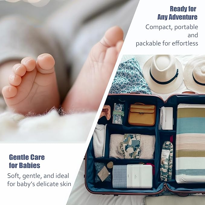 Ourmed Life Disposable Face Towel, 300 Count – Ultra Soft, Biodegradable Makeup Remover Wipes for Sensitive Skin, Clean Skincare Towels,Lint- free and Gentle Facial Towels for Daily Use，EF Texture