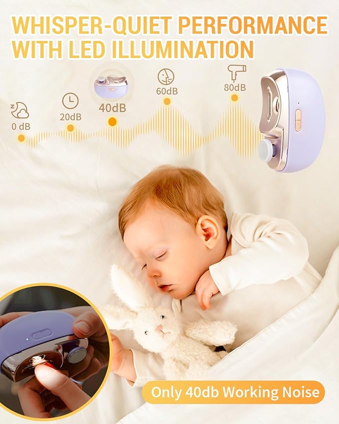 3 in 1 Automatic Electric Nail Clipper, 2025 New Electric Toe Nail Clippers with Polishing for Seniors Adults Baby, Automatic Electric Nail Clippers Nail File with LED Light & Storage Box (White)