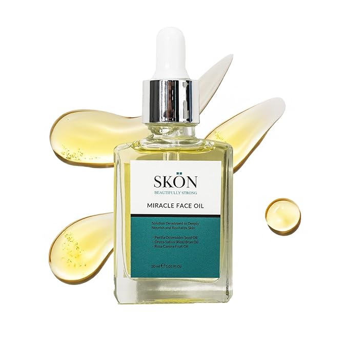 Skön Miracle Face Oil – 30ml Fast Absorbing Natural Serum with 22 Plant-Based Oils | Vegan Botanical Facial Oil for Glowing, Dewy & Smooth Skin | Lightweight Daily Moisturizer & Hydrating Face Serum