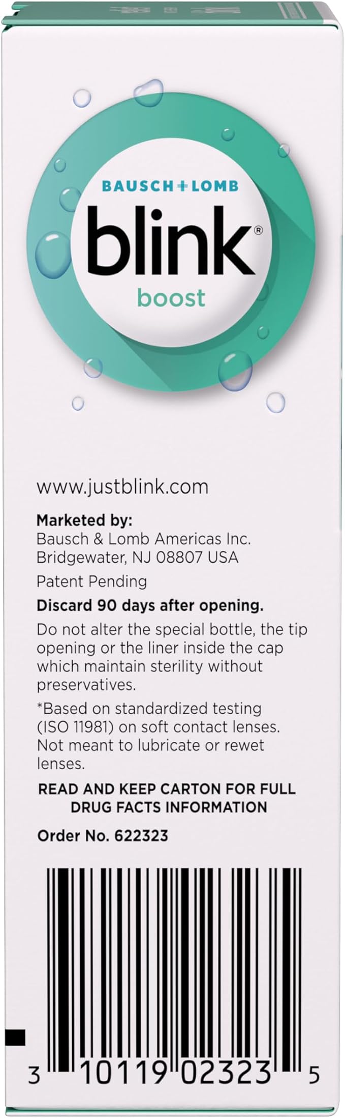 Blink Boost Preservative-Free Lubricating Eye Drops, Moisturizing & Soothing for Mild Dry Eyes, with Hyaluronate, Hydrating Relief Instant Comfort Throughout the Day, Contact Lens Friendly, 0.34 FL Oz