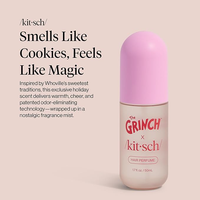 Kitsch Hair Perfume for Women - Clean, Deodorizing & Patented Odor-Eliminating Technology Hair Spray & Body Mist - Freshen Hair, Body & Pillows - Warm Cookie-Scented Hug - 50mL