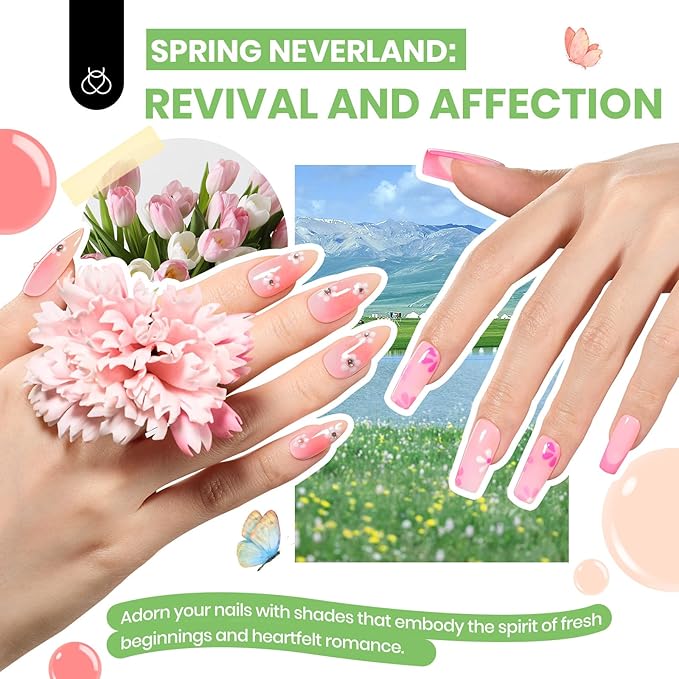 Beetles Gel Nail Polish Kit with U V Light 85Pcs, 55 Colors Seasonal Symphony Set with Diamond Decorations & Manicure Art Stickers and Tools Soak Off for All Season