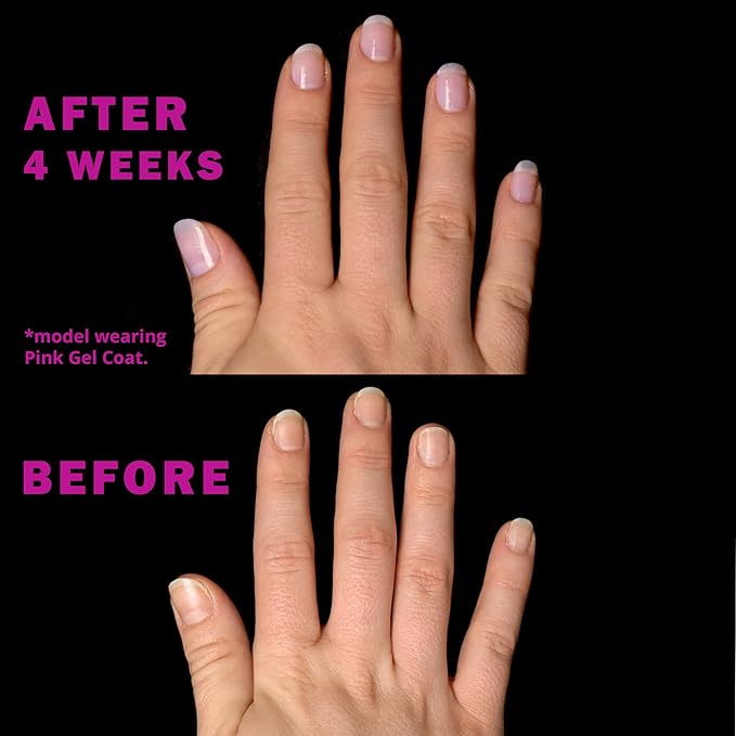 Perfect Formula Ruby Pink Gel Coat - Nail Strengthener, Keratin Nail Treatment, Gemstone Pink Gel Nail Polish - Nail Strengthener for Damaged Nails - Made In The USA .60 fl oz.