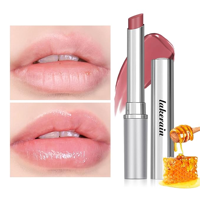 2PCS Honey Lipstick Tinted Lip Balm - Sheer Hydrating for All Skin Tones - Moisturizing Lip Color, Nourishing for Dry Lips (Pink)